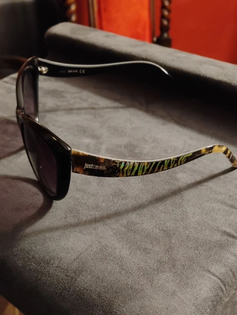 Just Cavalli Black Cat Eye Sunglasses with Case And Cloth